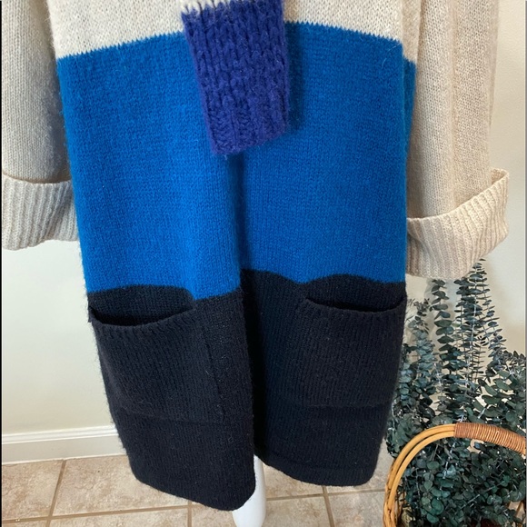 Style & Co, Plus Size 2X Sweater V-Neck tricolor Knit Long - Picture 6 of 12